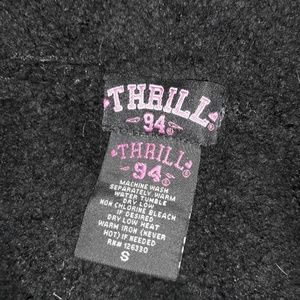 Midnight black zip up hoodie